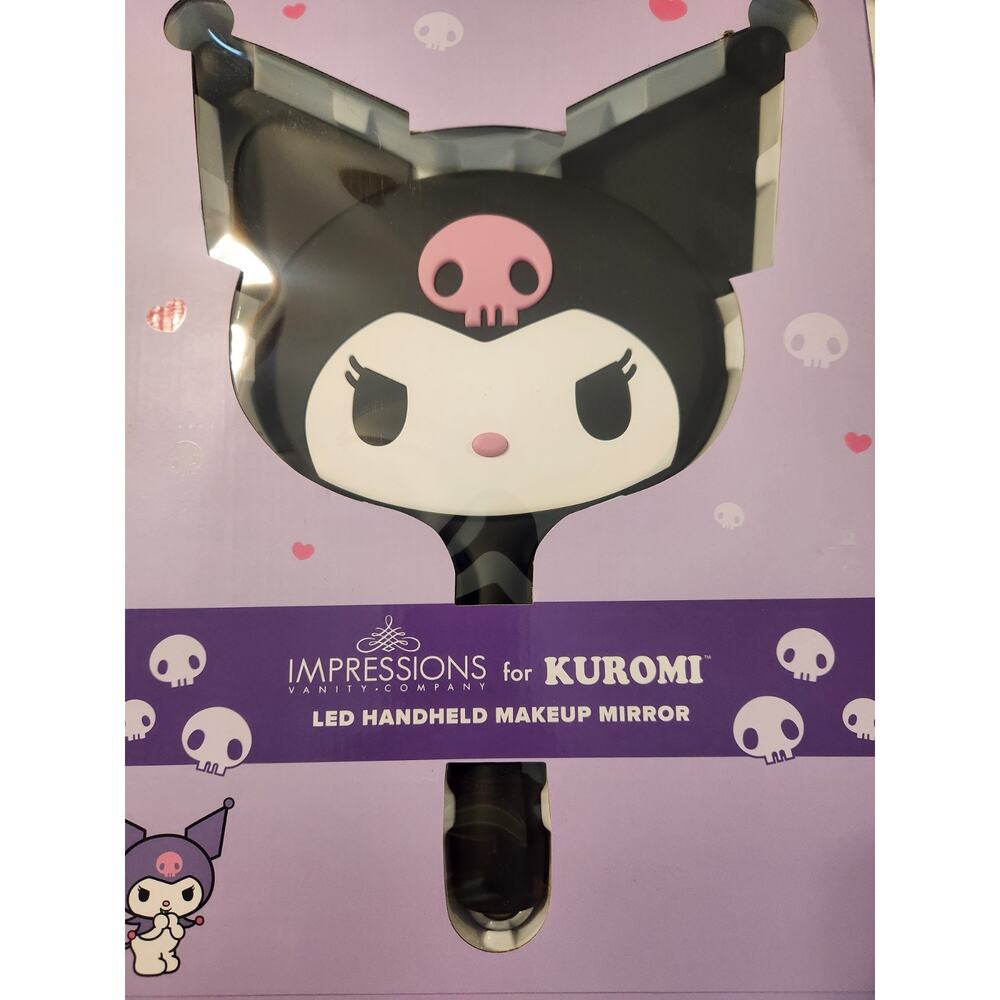 Impressions Vanity Kuromi LED Handheld Makeup Mirror USB Rechargeable With Base